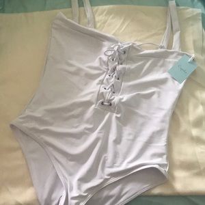 NWT Cupshe White Bathing Suit
